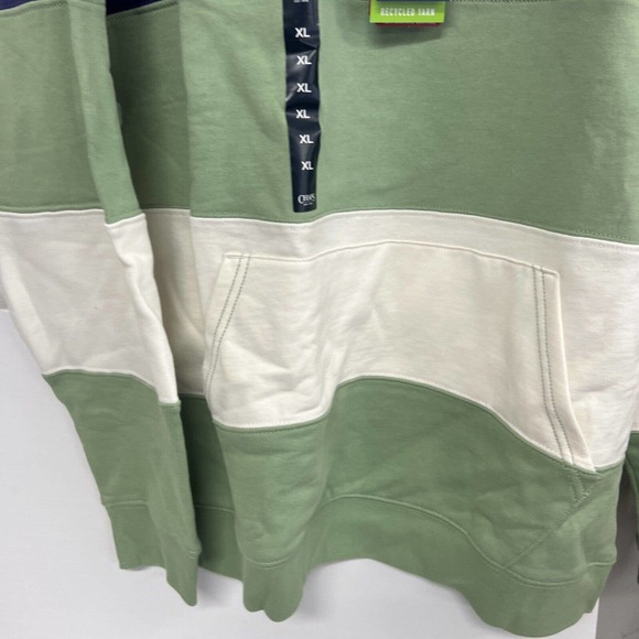 Chaps pullover old school striped colors mens XL Green Navy Everyday Fleece - Picture 7 of 13
